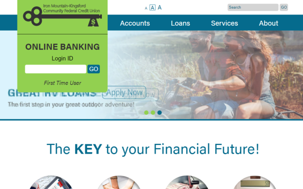 Iron Mountain Kingsford Community Federal Union home page