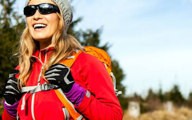 Woman in winter with eye wear